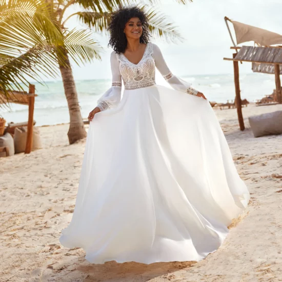 Herve Paris - Blondelle Brautkleid Vorderansicht 4