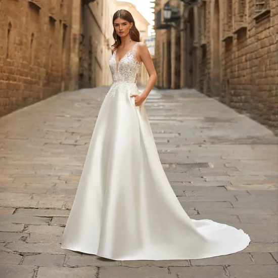 Luna Novias - Topacio Brautkleid Vorderansicht 3