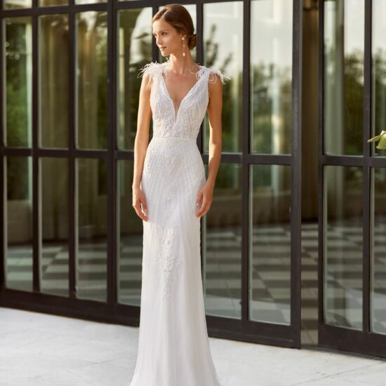 Rosa Clará - Olaya Brautkleid Vorderansicht 1