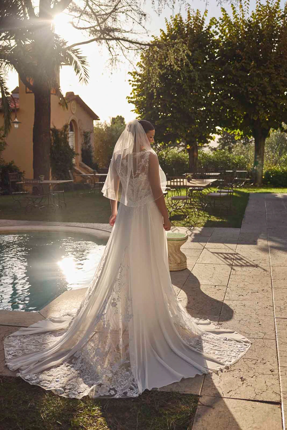 Brautkleid Modell Grea von Modeca – Rückenansicht