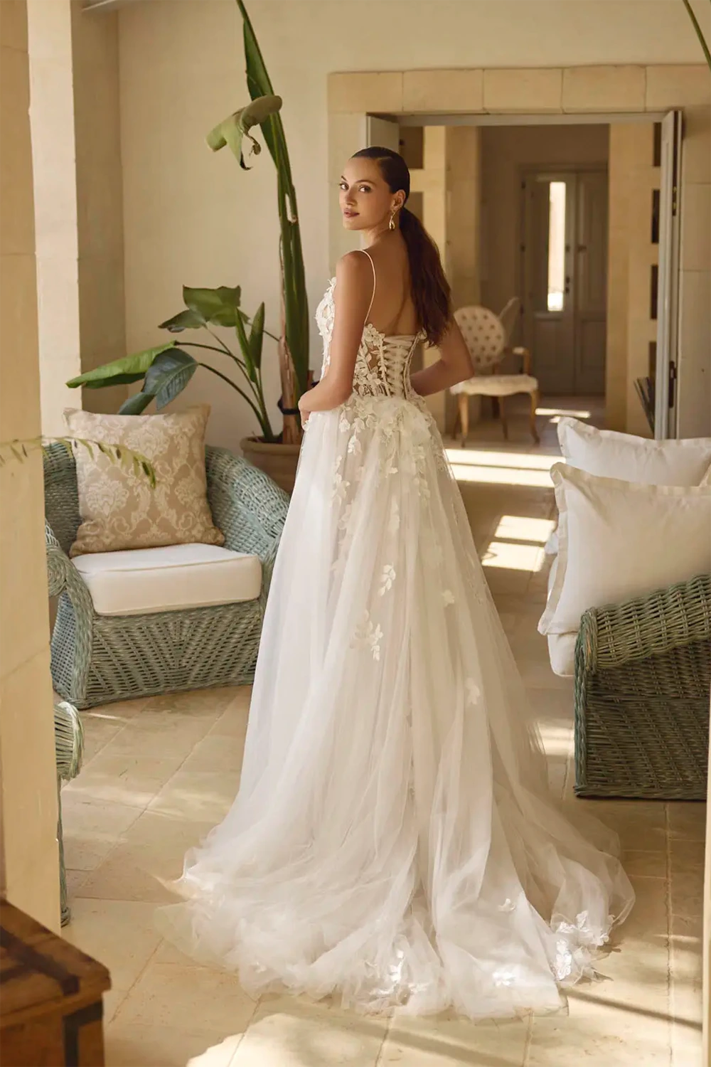 Brautkleid Modell Galaxy von Modeca – Rückenansicht