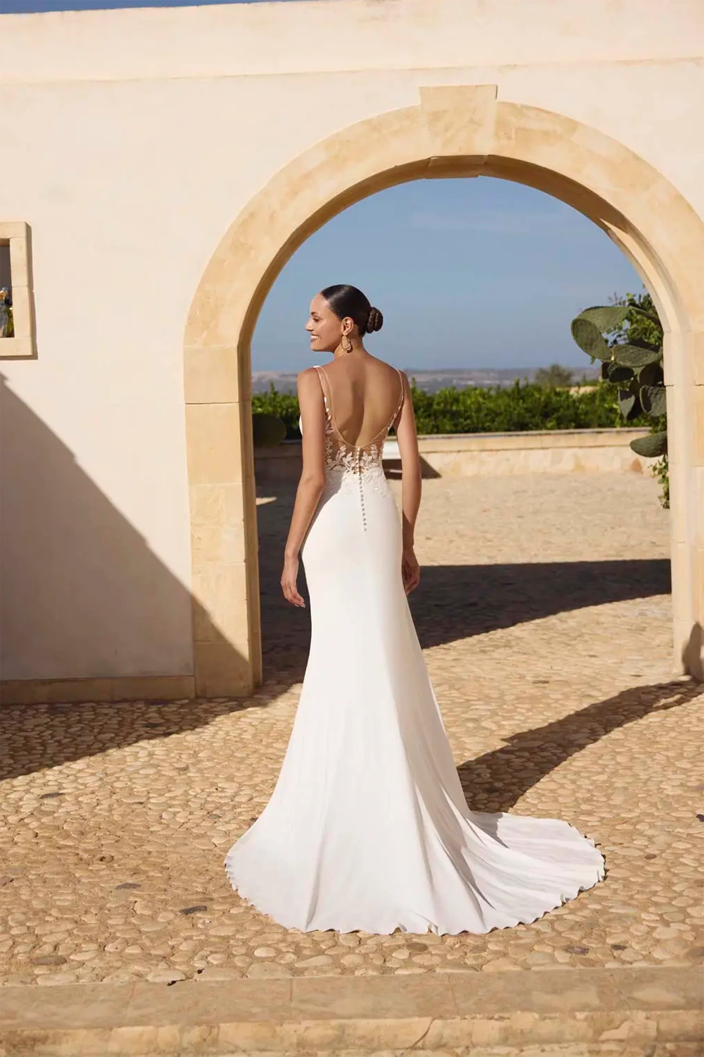 Brautkleid Modell Geerda-D von Modeca – Rückenansicht