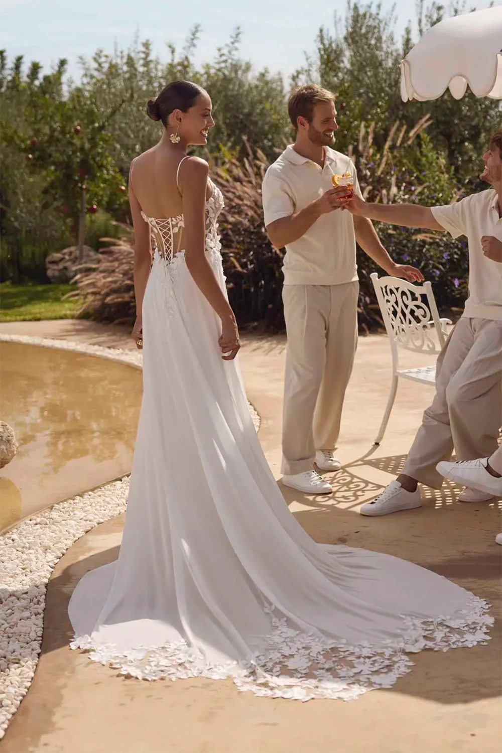 Brautkleid Modell Gill von Modeca – Rückenansicht